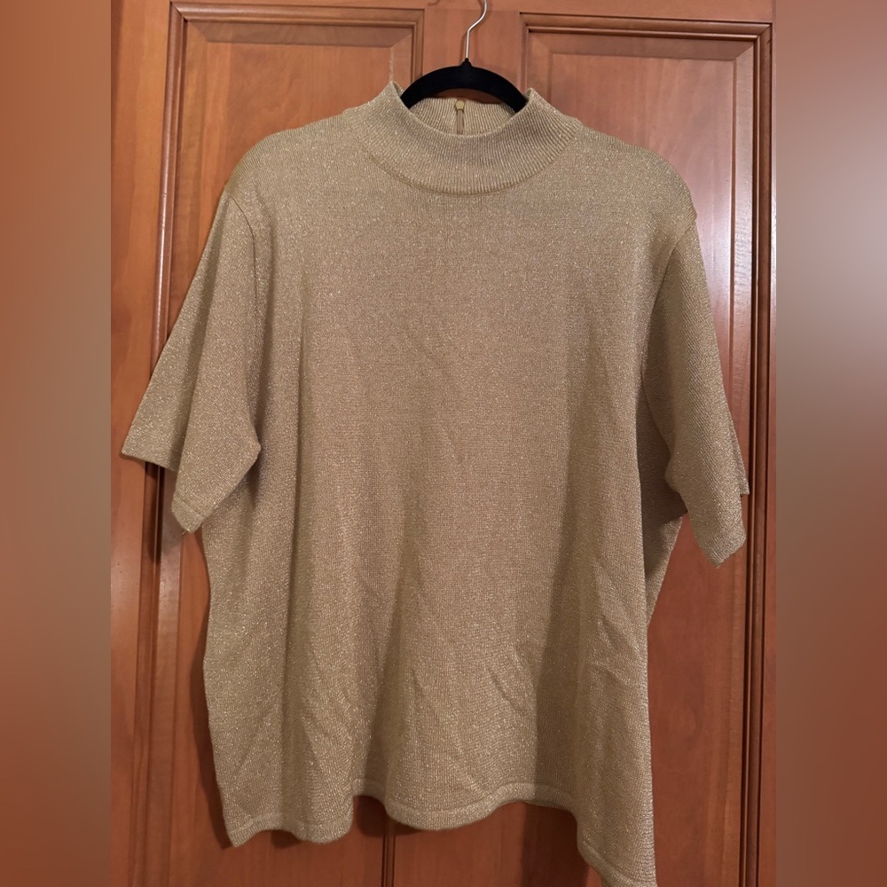 Jan Leslie Gold Turtleneck Sweater